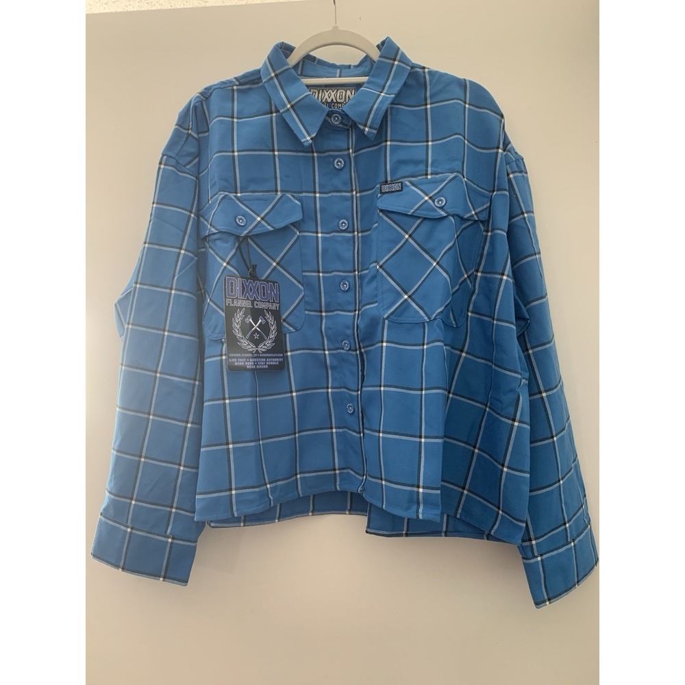 NWOT Dixxon Womens Brentwood Button Up Plaid Long Sleeve Shirt 2X